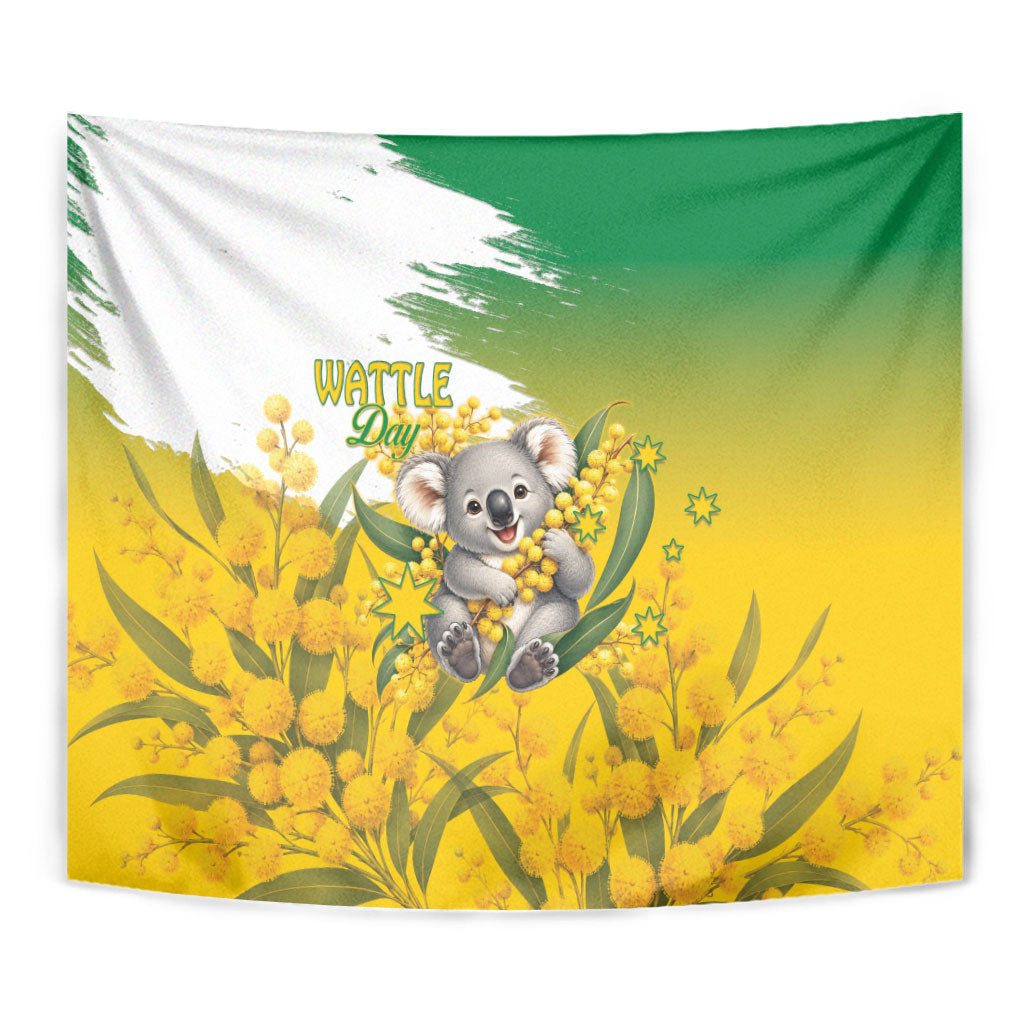 Australia Wattle Day Tapestry Acacia Pycnantha Cute Koala