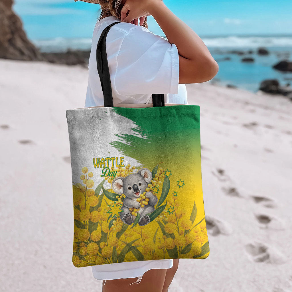 Australia Wattle Day Tote Bag Acacia Pycnantha Cute Koala