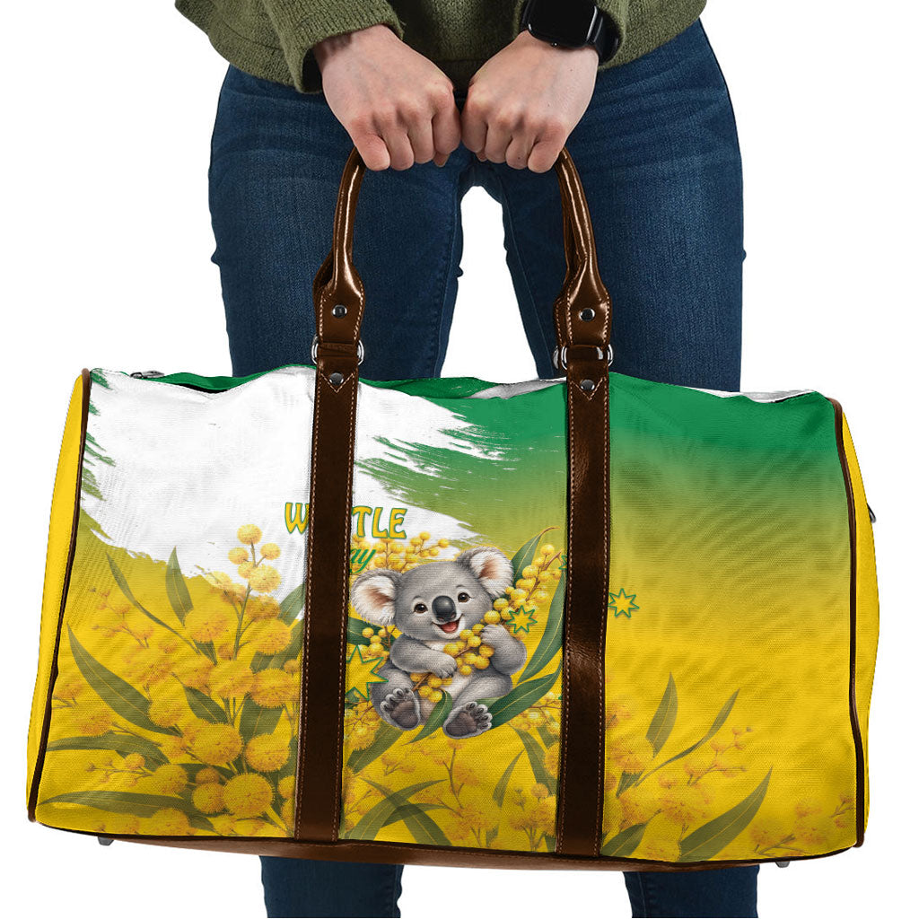 Australia Wattle Day Travel Bag Acacia Pycnantha Cute Koala