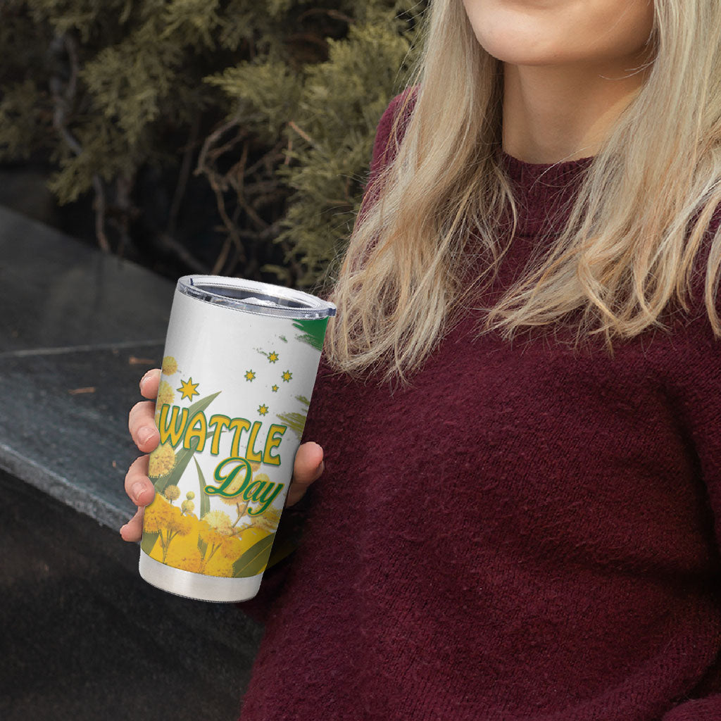 Australia Wattle Day Personalised Tumbler Cup Acacia Pycnantha Cute Koala