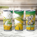 Australia Wattle Day Personalised Tumbler Cup Acacia Pycnantha Cute Koala