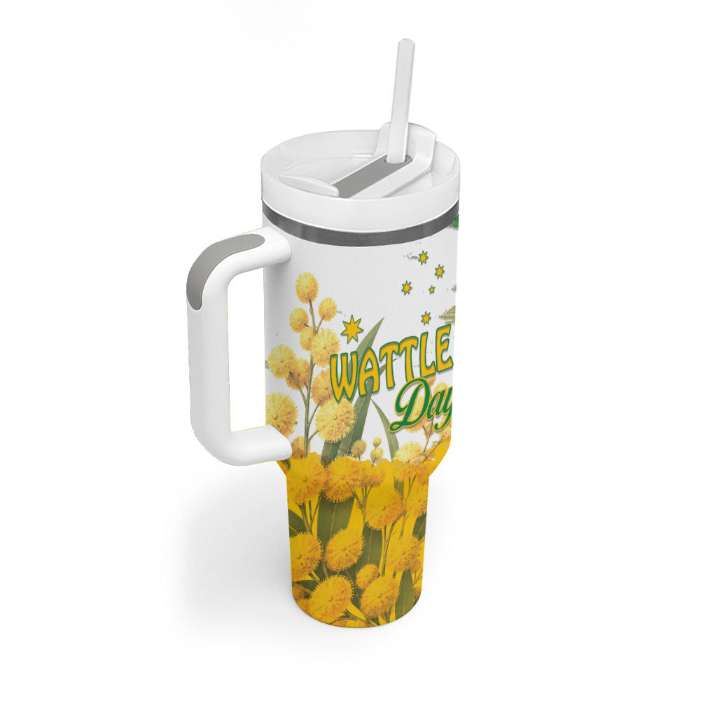 Australia Wattle Day Personalised Tumbler With Handle Acacia Pycnantha Cute Koala