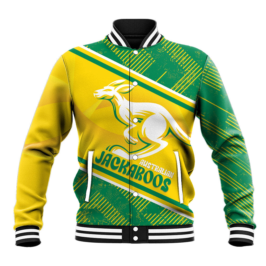 Personalised Jackaroos Bowls Australia Baseball Jacket National Color Sporty Style
