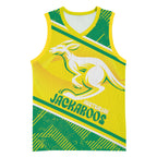 Personalised Jackaroos Bowls Australia Basketball Jersey National Color Sporty Style