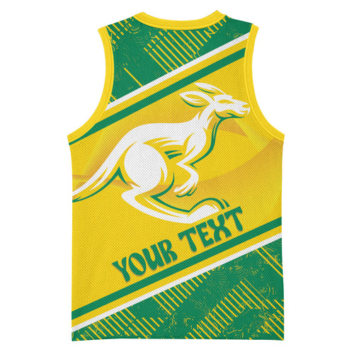 Personalised Jackaroos Bowls Australia Basketball Jersey National Color Sporty Style