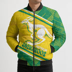 Personalised Jackaroos Bowls Australia Bomber Puffer Jacket National Color Sporty Style