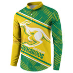 Personalised Jackaroos Bowls Australia Button Sweatshirt National Color Sporty Style