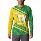 Personalised Jackaroos Bowls Australia Button Sweatshirt National Color Sporty Style