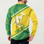 Personalised Jackaroos Bowls Australia Button Sweatshirt National Color Sporty Style