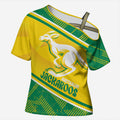 Personalised Jackaroos Bowls Australia Cross Shoulder Shirt National Color Sporty Style