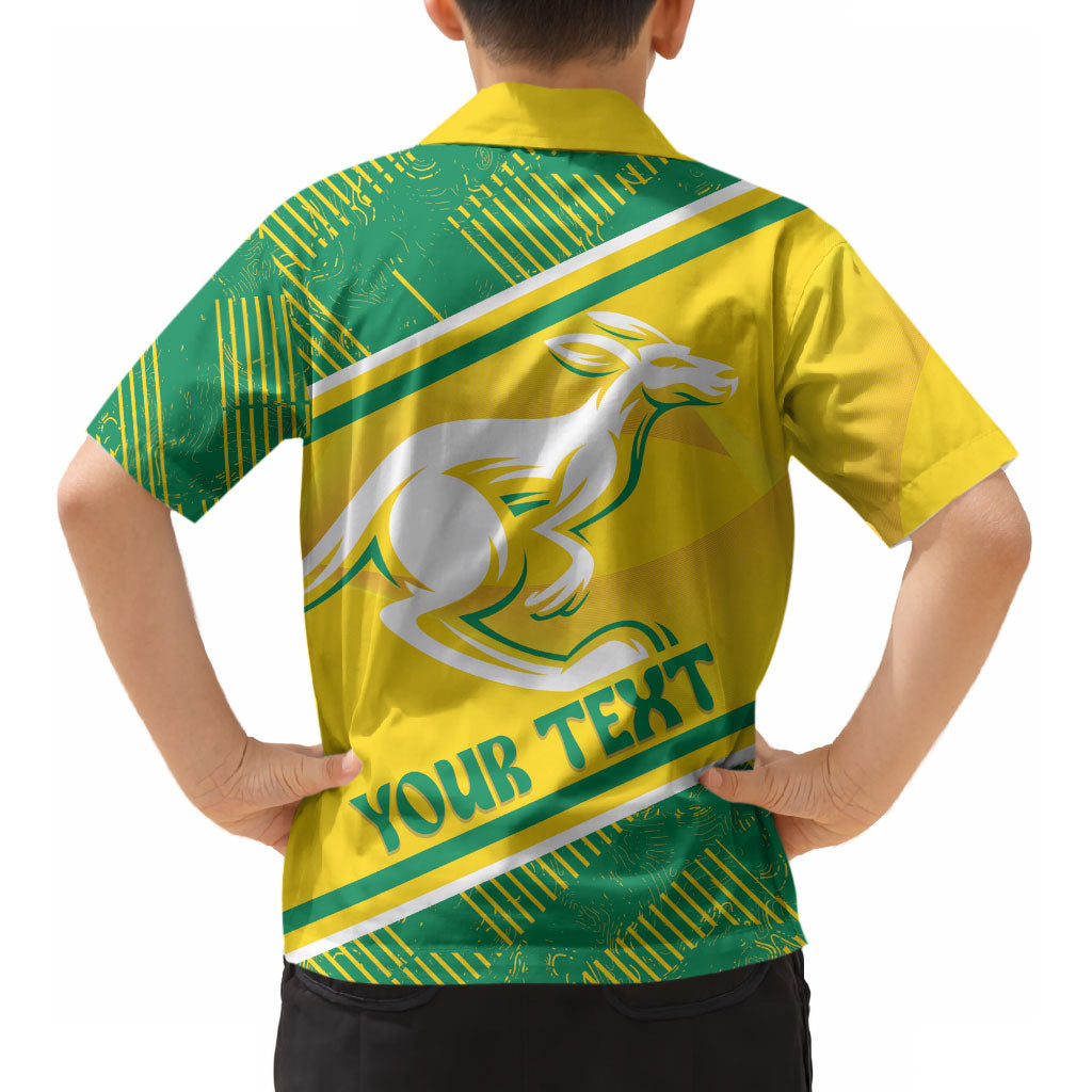 Personalised Jackaroos Bowls Australia Kid Hawaiian Shirt National Color Sporty Style