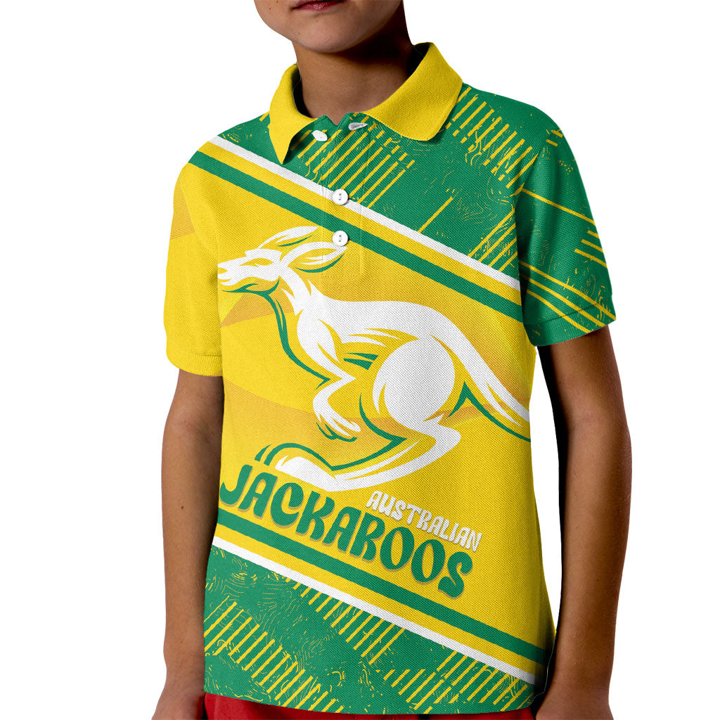 Personalised Jackaroos Bowls Australia Kid Polo Shirt National Color Sporty Style