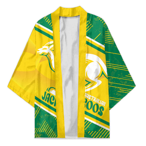 Personalised Jackaroos Bowls Australia Kimono National Color Sporty Style