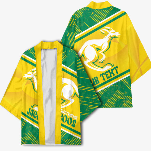Personalised Jackaroos Bowls Australia Kimono National Color Sporty Style