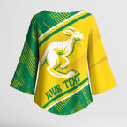 Personalised Jackaroos Bowls Australia Kimono Sleeve Blouse National Color Sporty Style