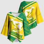 Personalised Jackaroos Bowls Australia Kimono Sleeve Blouse National Color Sporty Style