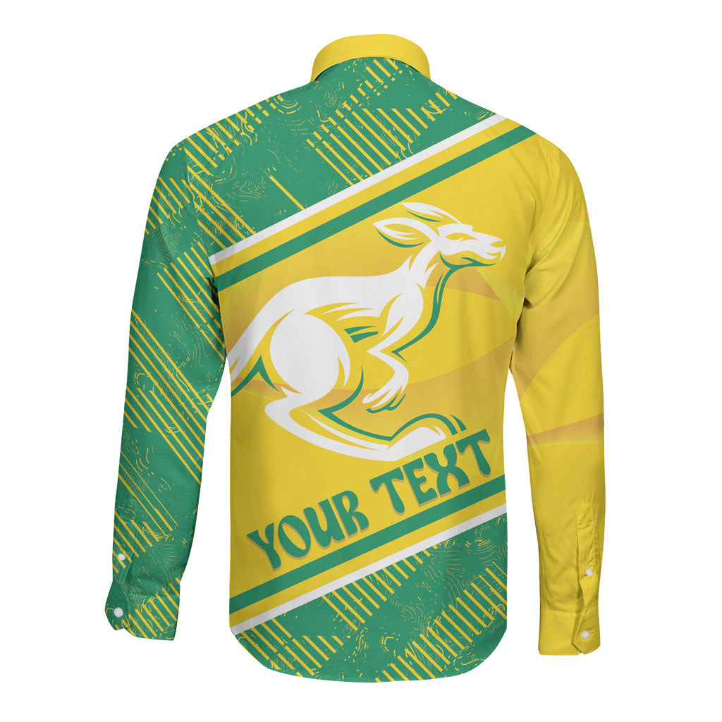 Personalised Jackaroos Bowls Australia Long Sleeve Button Shirt National Color Sporty Style