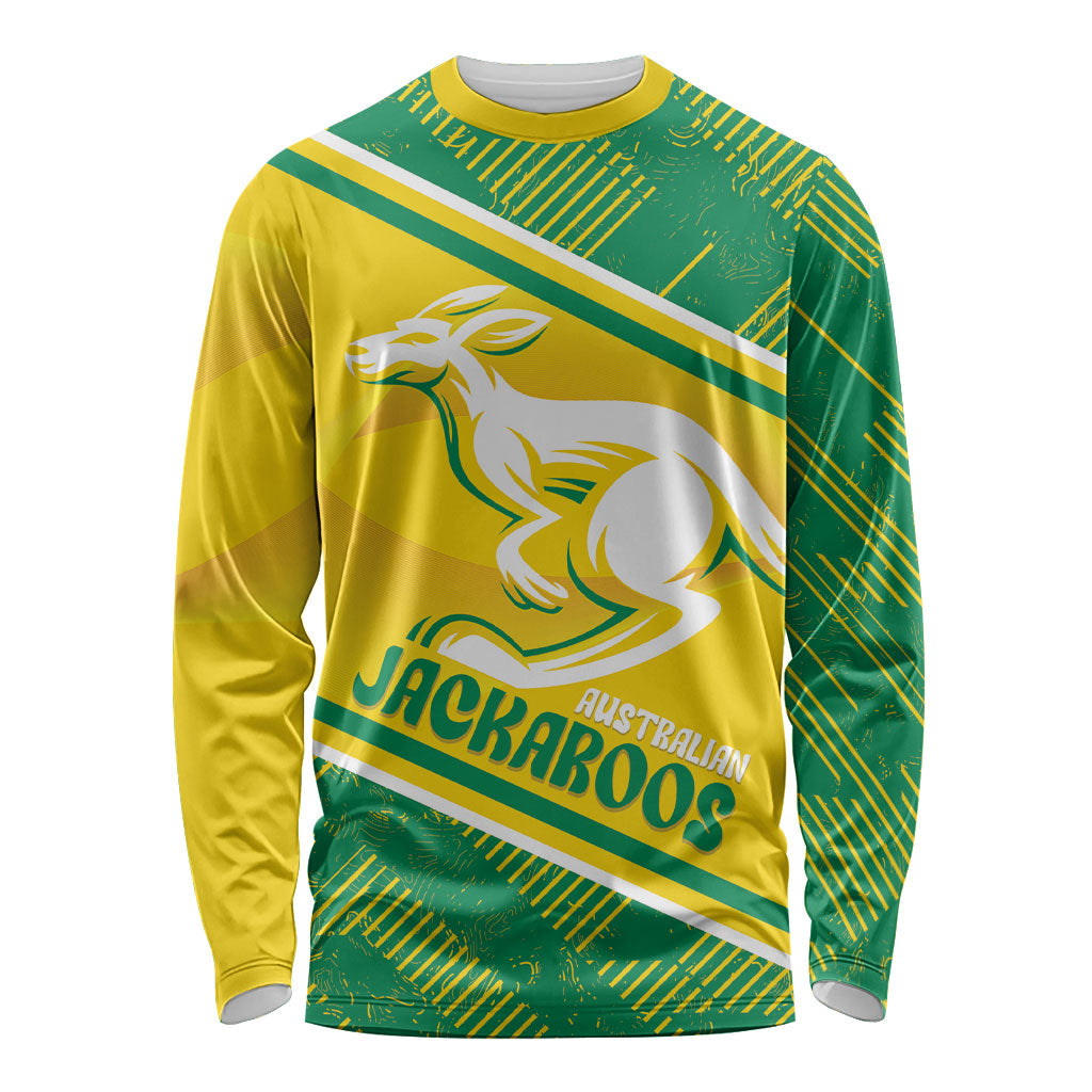 Personalised Jackaroos Bowls Australia Long Sleeve Shirt National Color Sporty Style