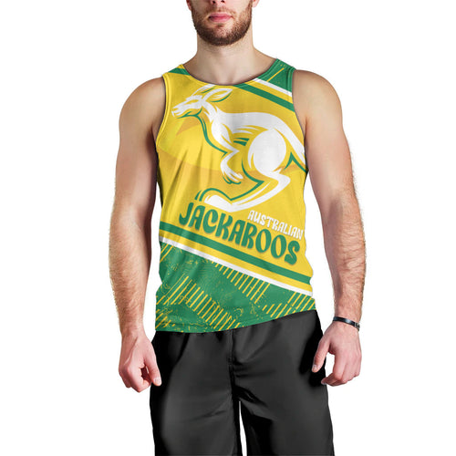 Personalised Jackaroos Bowls Australia Men Tank Top National Color Sporty Style