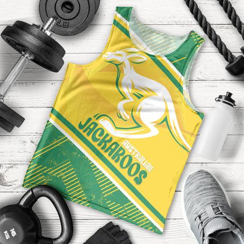 Personalised Jackaroos Bowls Australia Men Tank Top National Color Sporty Style