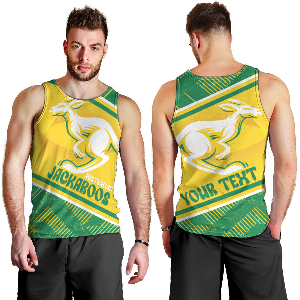 Personalised Jackaroos Bowls Australia Men Tank Top National Color Sporty Style