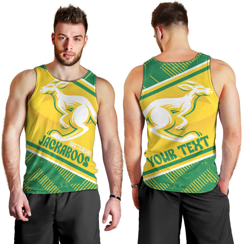 Personalised Jackaroos Bowls Australia Men Tank Top National Color Sporty Style