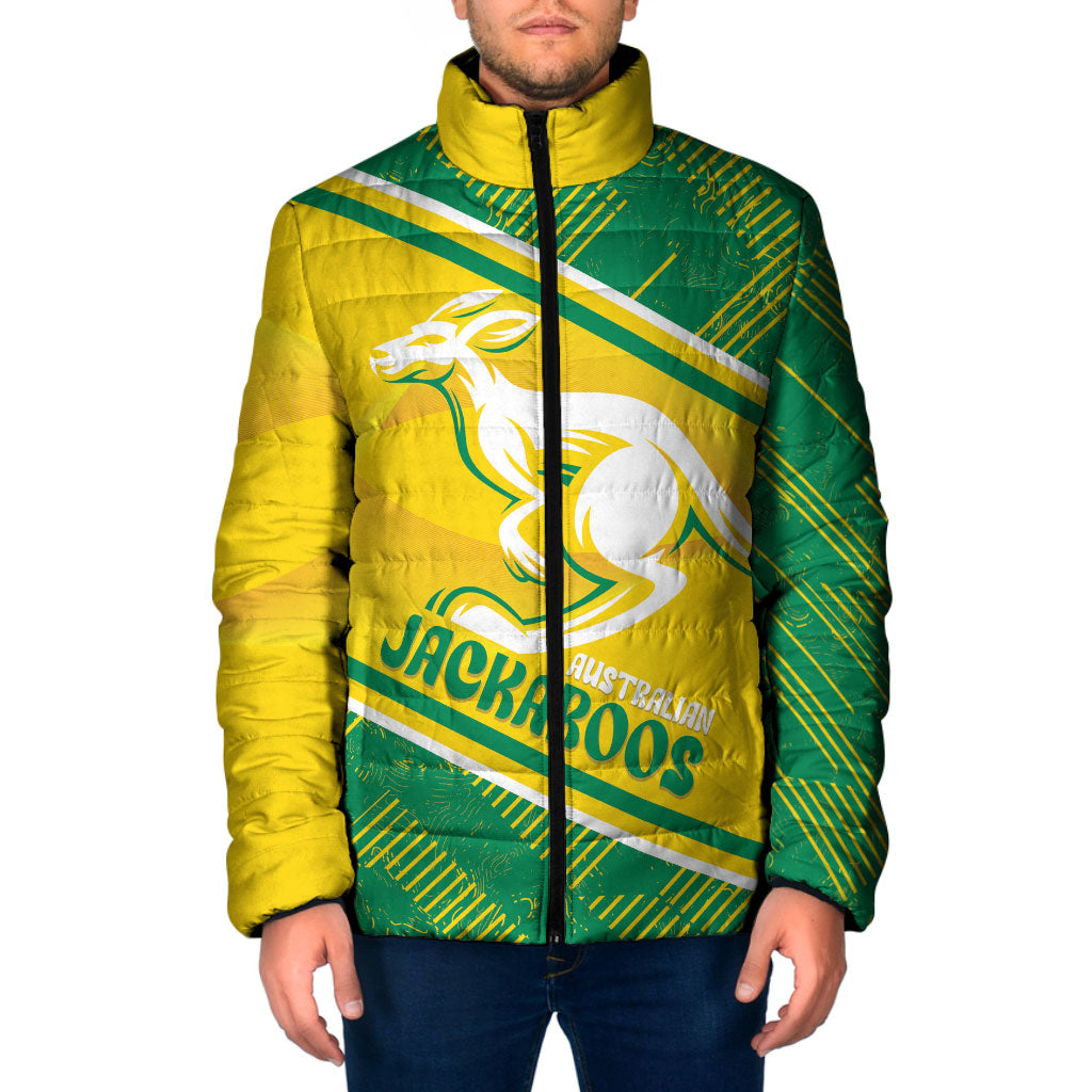 Personalised Jackaroos Bowls Australia Padded Jacket National Color Sporty Style