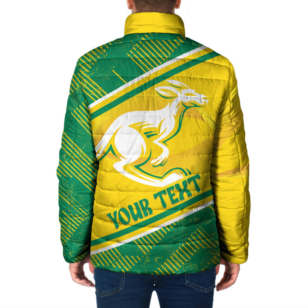 Personalised Jackaroos Bowls Australia Padded Jacket National Color Sporty Style