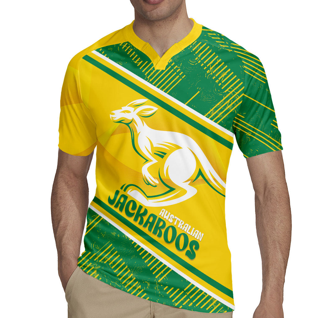 Personalised Jackaroos Bowls Australia Rugby Jersey National Color Sporty Style