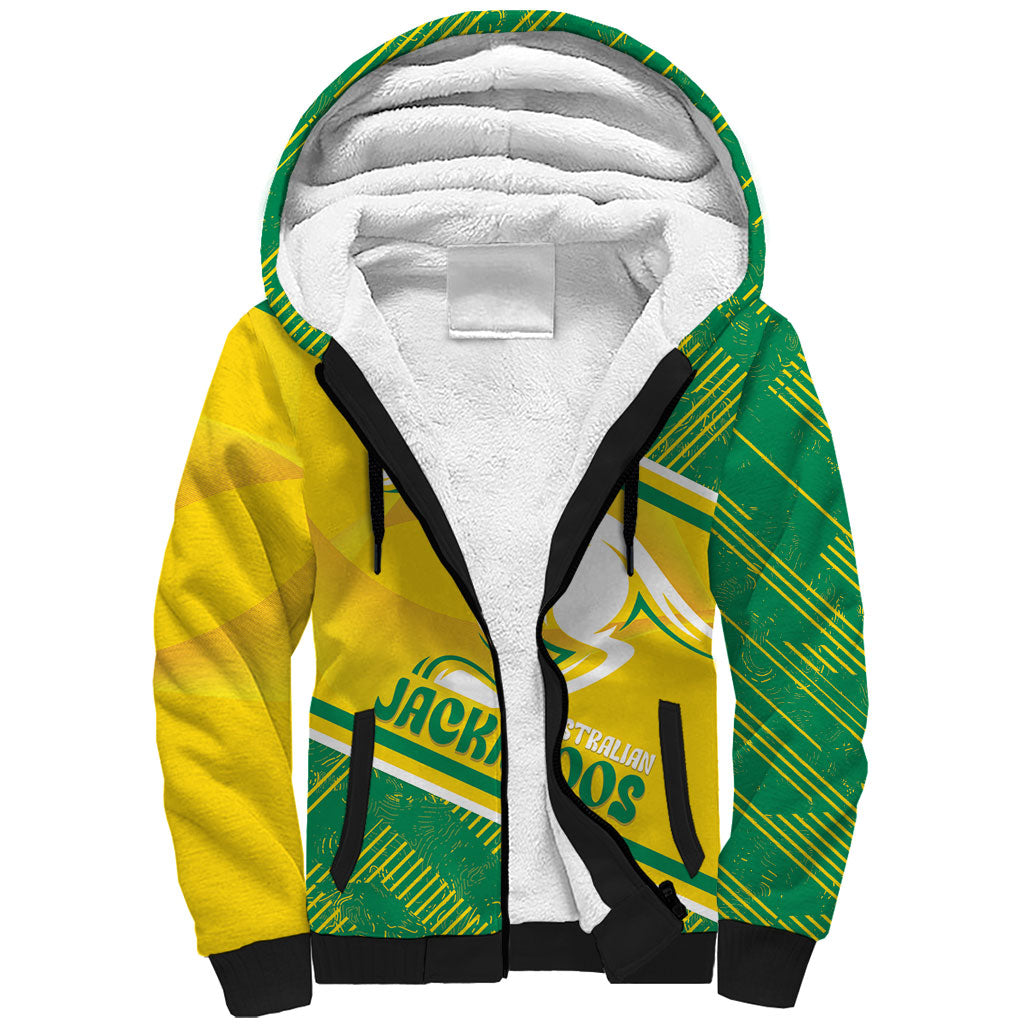 Personalised Jackaroos Bowls Australia Sherpa Hoodie National Color Sporty Style