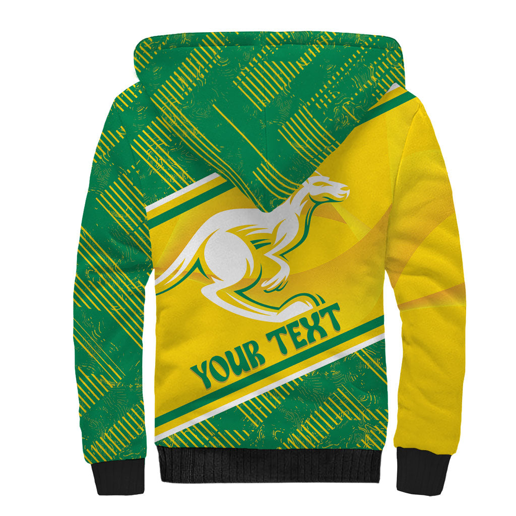 Personalised Jackaroos Bowls Australia Sherpa Hoodie National Color Sporty Style