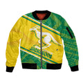 Personalised Jackaroos Bowls Australia Sleeve Zip Bomber Jacket National Color Sporty Style
