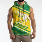 Personalised Jackaroos Bowls Australia Sleeveless Hoodie National Color Sporty Style