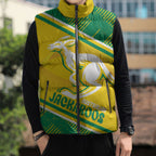 Personalised Jackaroos Bowls Australia Sleeveless Puffer Jacket National Color Sporty Style