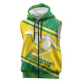 Personalised Jackaroos Bowls Australia Sleeveless Zip Hoodie National Color Sporty Style
