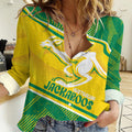 Personalised Jackaroos Bowls Australia Women Casual Shirt National Color Sporty Style