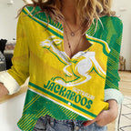 Personalised Jackaroos Bowls Australia Women Casual Shirt National Color Sporty Style