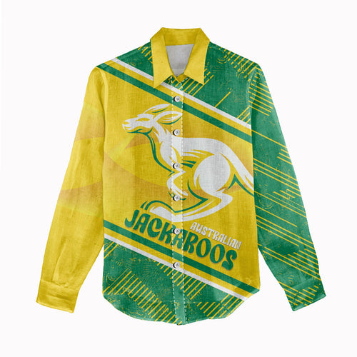 Personalised Jackaroos Bowls Australia Women Casual Shirt National Color Sporty Style