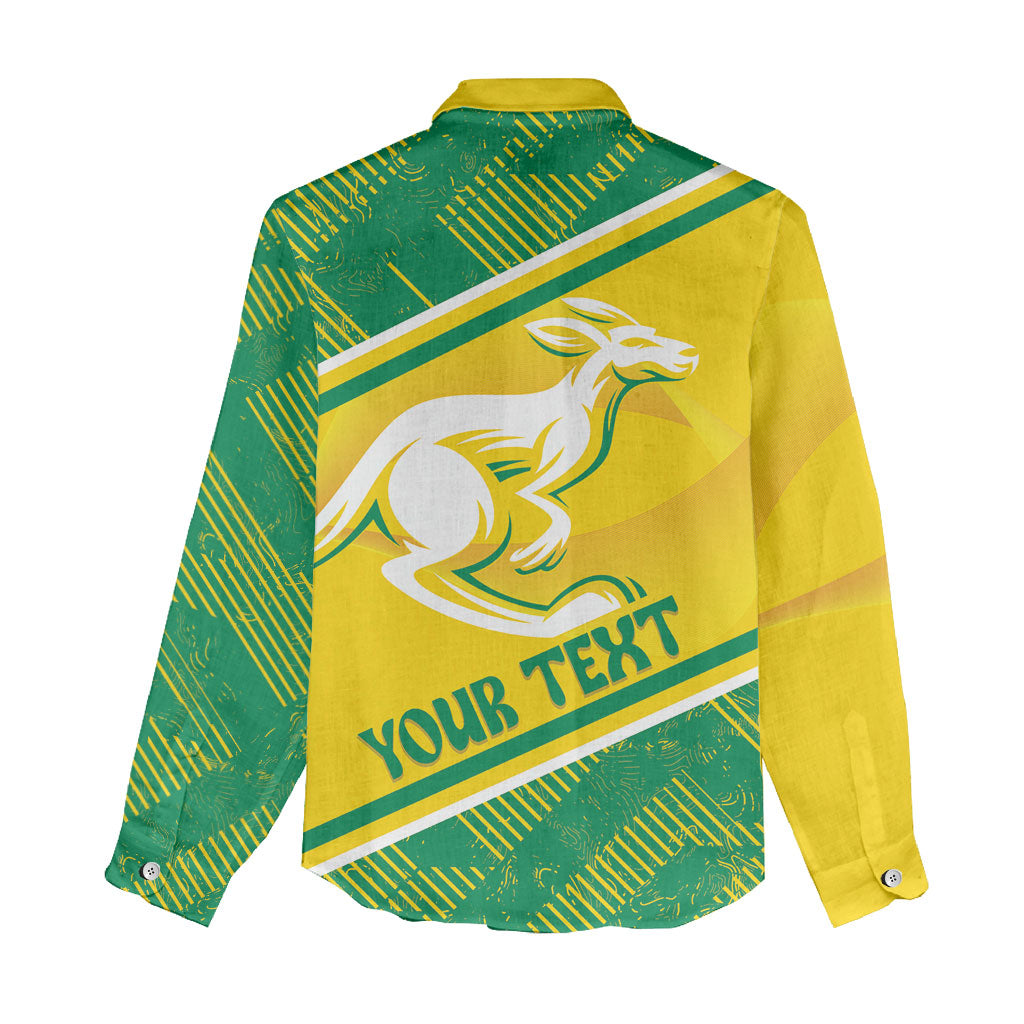 Personalised Jackaroos Bowls Australia Women Casual Shirt National Color Sporty Style