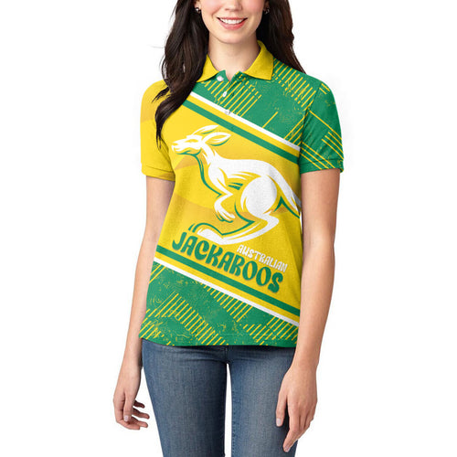 Personalised Jackaroos Bowls Australia Women Polo Shirt National Color Sporty Style