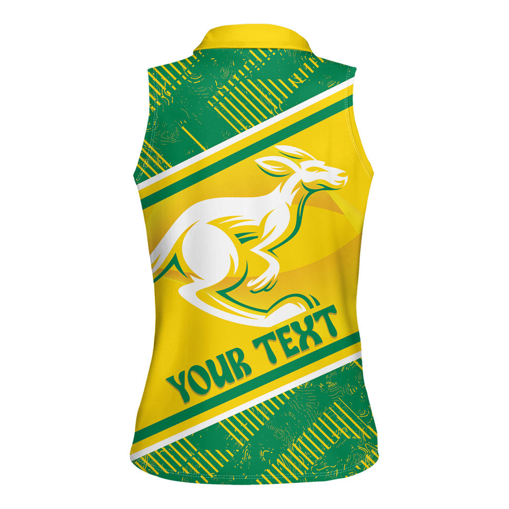 Personalised Jackaroos Bowls Australia Women Sleeveless Polo Shirt National Color Sporty Style