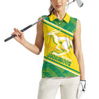 Personalised Jackaroos Bowls Australia Women Sleeveless Polo Shirt National Color Sporty Style