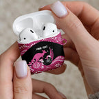 Bowls Australia Breast Cancer Custom AirPods Case Think Pink Aboriginal Art