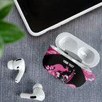 Bowls Australia Breast Cancer Custom AirPods Case Think Pink Aboriginal Art