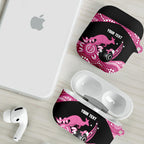 Bowls Australia Breast Cancer Custom AirPods Case Think Pink Aboriginal Art