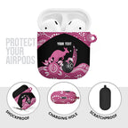 Bowls Australia Breast Cancer Custom AirPods Case Think Pink Aboriginal Art