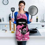 Bowls Australia Breast Cancer Custom Apron Think Pink Aboriginal Art