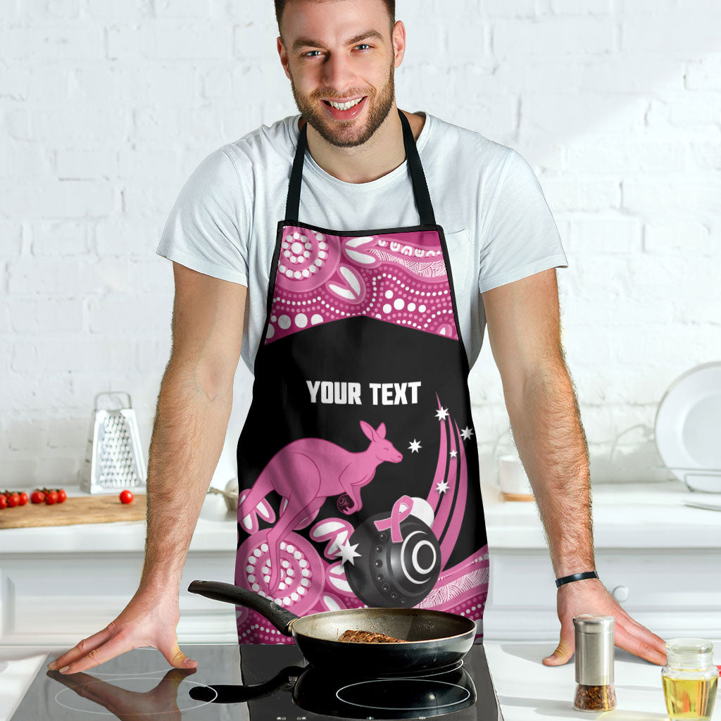 Bowls Australia Breast Cancer Custom Apron Think Pink Aboriginal Art