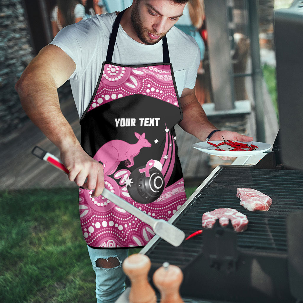 Bowls Australia Breast Cancer Custom Apron Think Pink Aboriginal Art