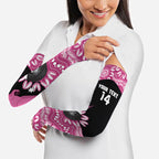 Bowls Australia Breast Cancer Custom Arm Sleeves Think Pink Aboriginal Art